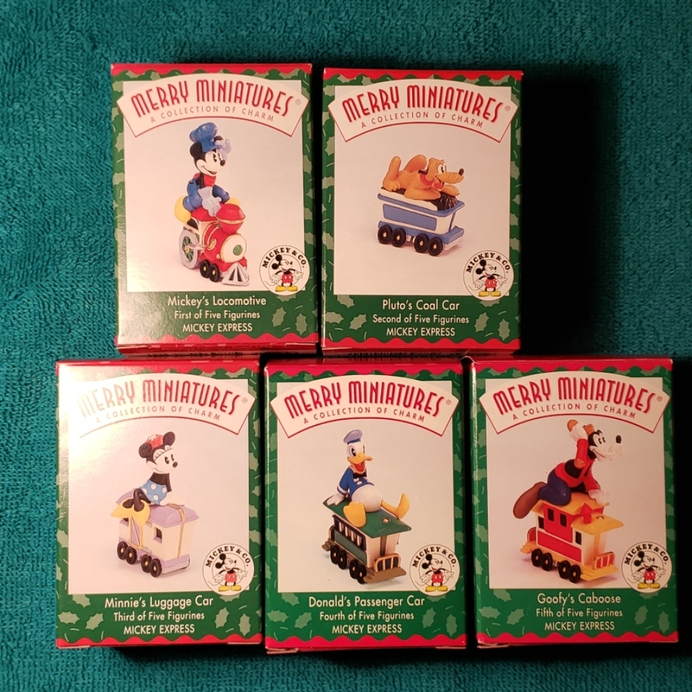 Vintage Hallmark Ornaments Merry Mini Mickey*LAST SET*